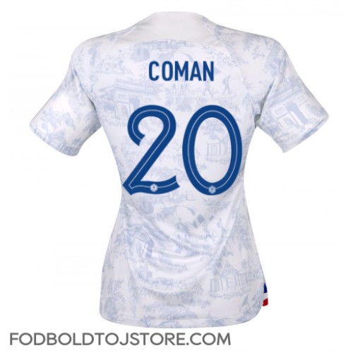 Frankrig Kingsley Coman #20 Udebanetrøje Dame VM 2022 Kortærmet